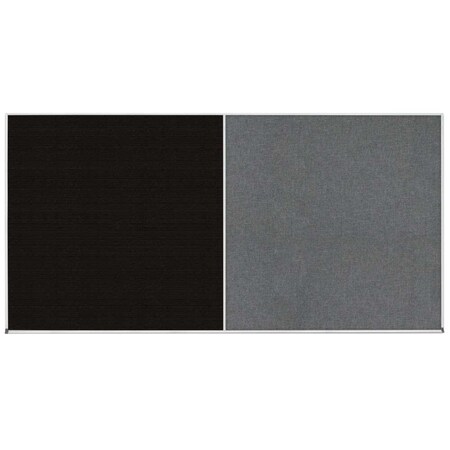 United Visual Products Enclosed Corkboard, 1 Door, 48"x36", 4" Fra UV3416-BLACK-DRKSPR